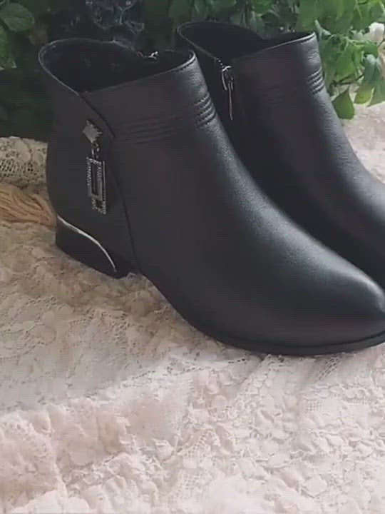 Elegant Genuine Leather Ankle Boot 